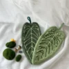 Coral Fleece Plant Hand Towel, Tropical Leaf-Shaped Kitchen & Bathroom Towel, Anthurium Leaf Decorative Hand Cloth -2