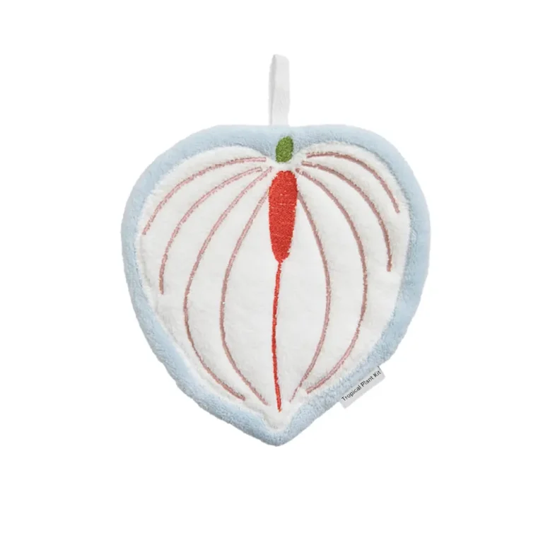 White Anthurium Leaf Coral Fleece Absorbent Hand Towel