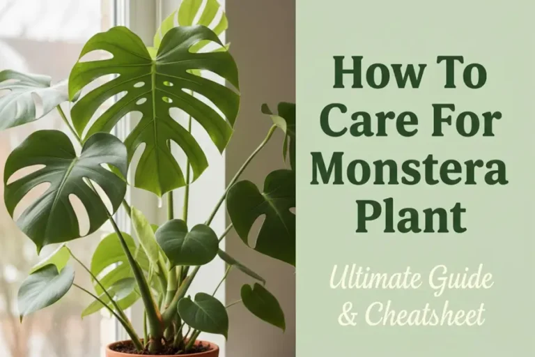 How to care monstera plant - the ultimate guide and cheatsheet image available in this blog post