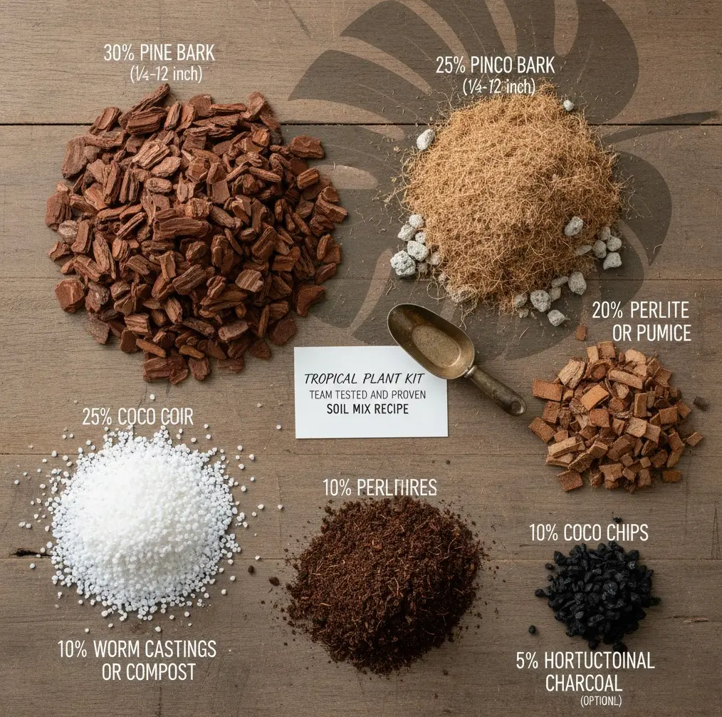 Tropical Plant Kit Team tested and proven soil mix Recipe For Monstera