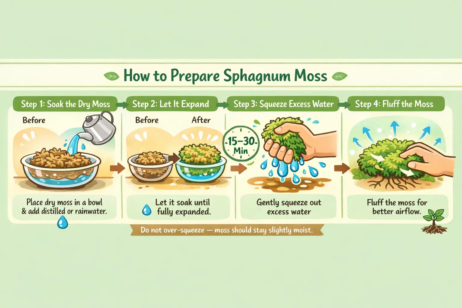 how to prepare sphagnum moss