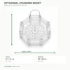 Octagonal Acrylic Plant Mount Size Comparison