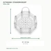 Small 21 cm Octagonal Plant Mount Dimensions