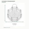 Medium 25 cm Octagonal Plant Mount Dimensions
